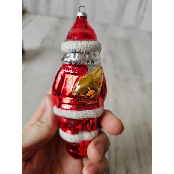 Antique West Germany Santa Mercury glass bag ornament Xmas tree - Picture 3 of 11